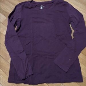 Blue Mountain Long Sleeve Top in Deep Purple